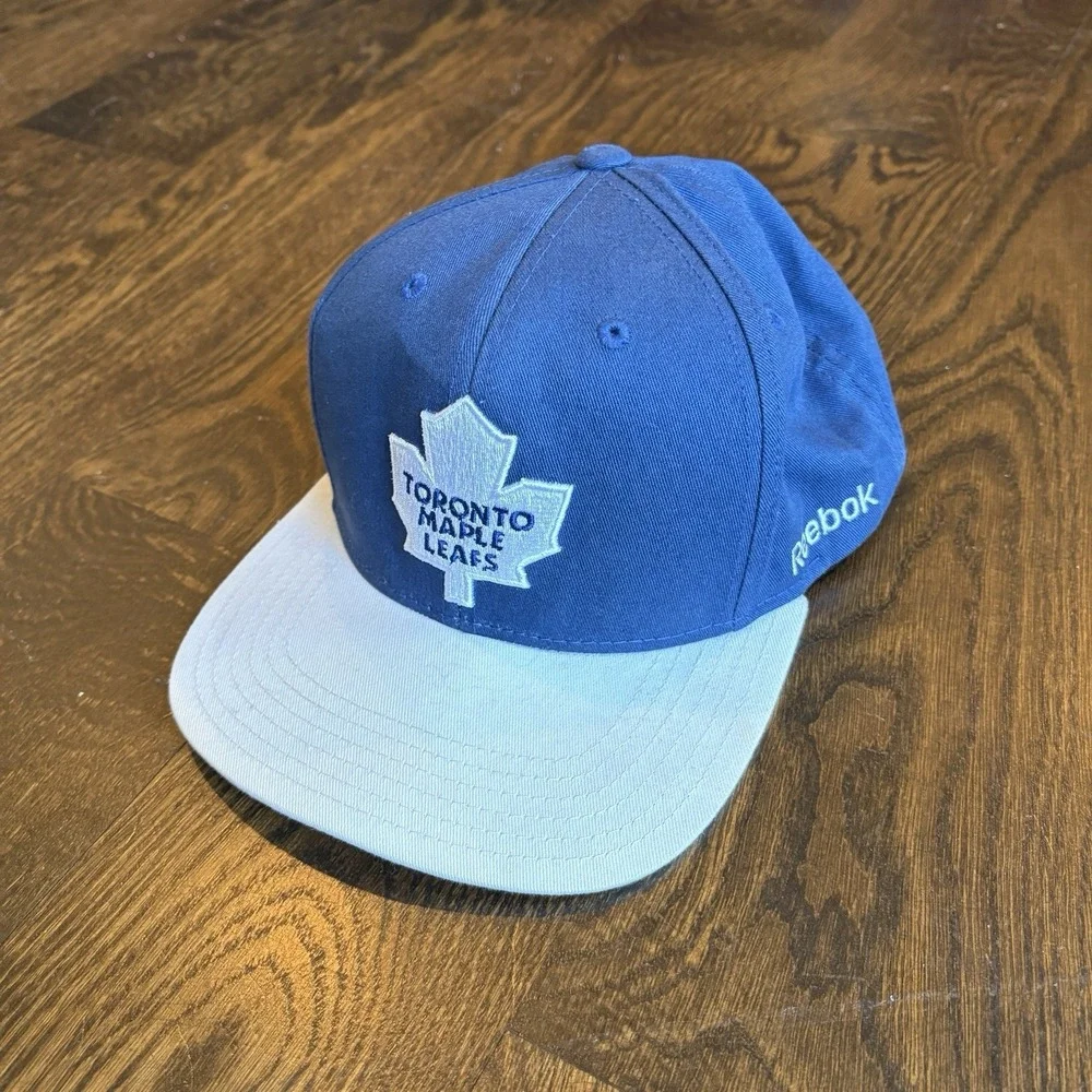 Toronto Maple Leafs Reebok Hat Youth Snapback Blue Gray Two Tone NHL Hockey Cap